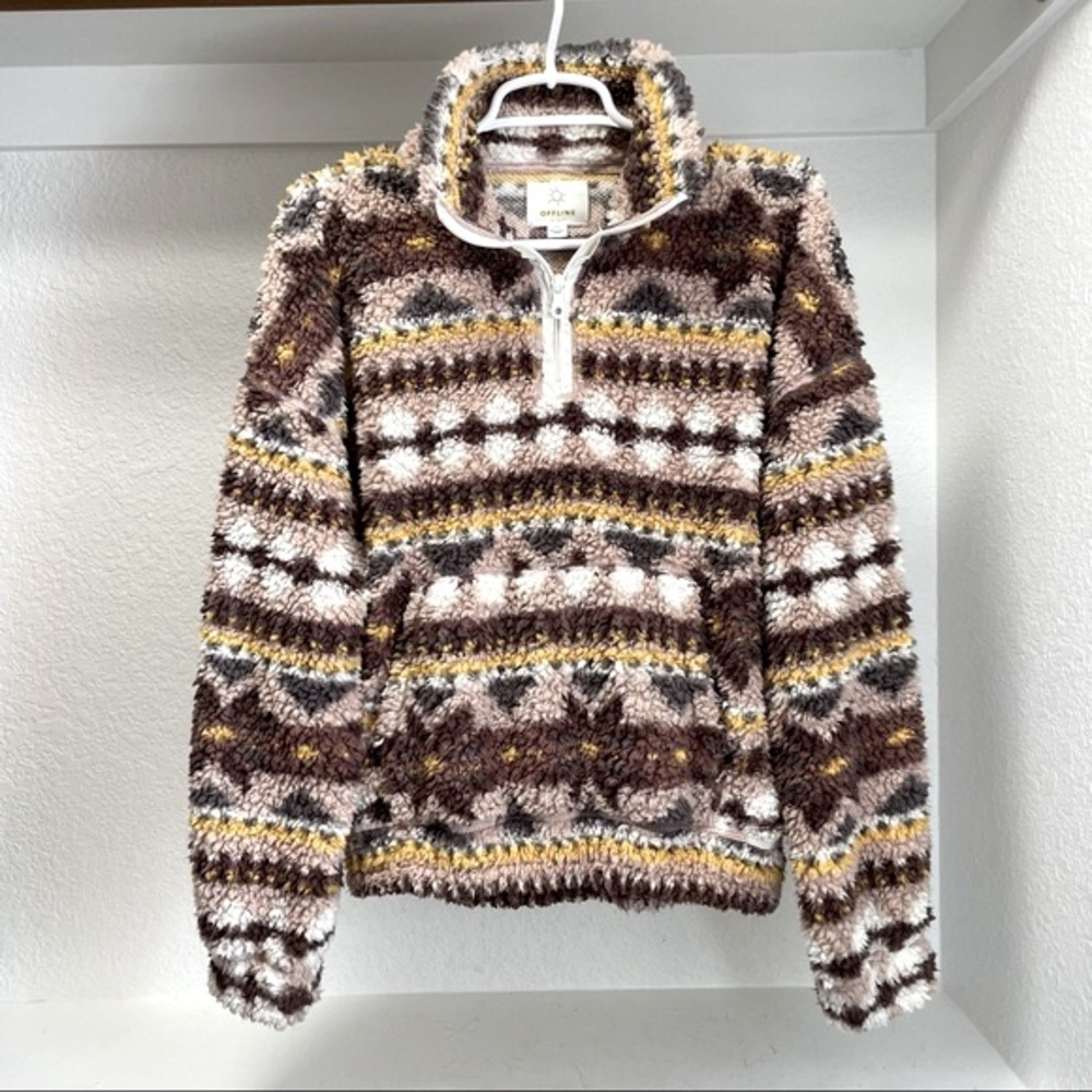 OFFLINE by Aerie Sherpa Pullover Sz S/P